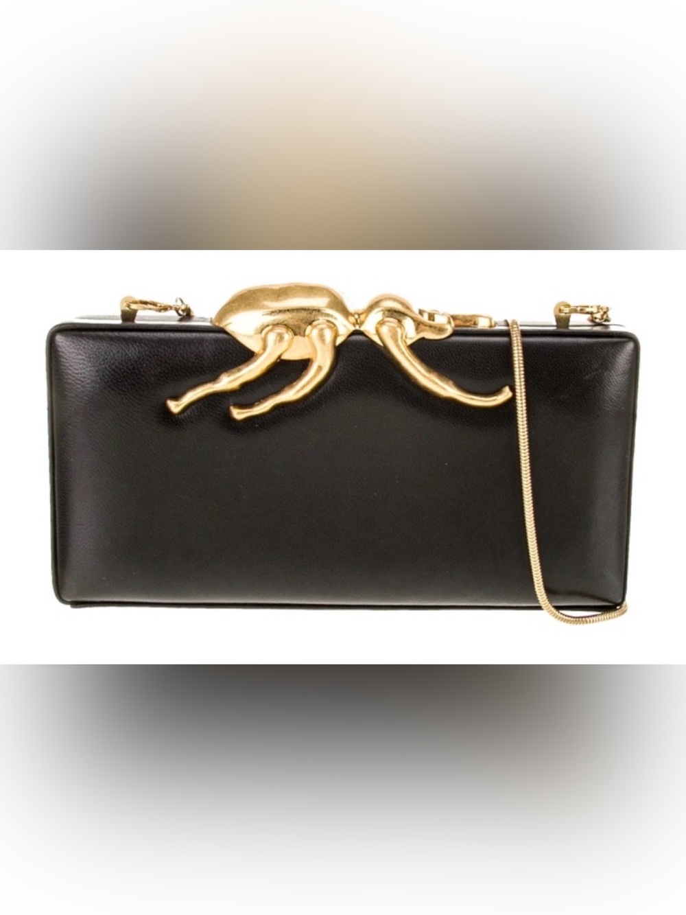 Like new HTF RARE India Hicks “Amulet” golden boy lucky beetle clutch/crossbody
